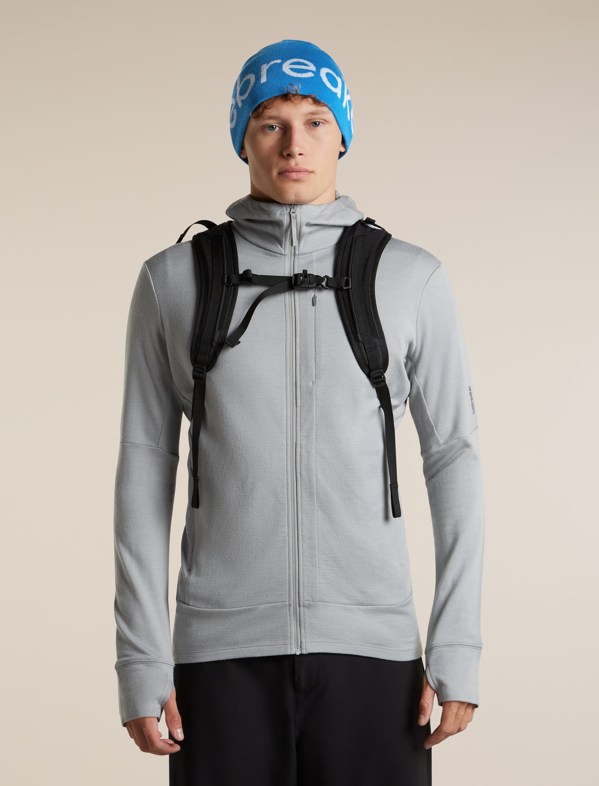 Unisex Merino icebreaker Beanie Lazurite/Zinc Blue - 4