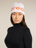 Unisex Merino Icebreaker Beanie Ecru Hthr/Spice - 2