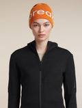 Unisex Merino icebreaker Beanie Spice/Ecru Heather - 2