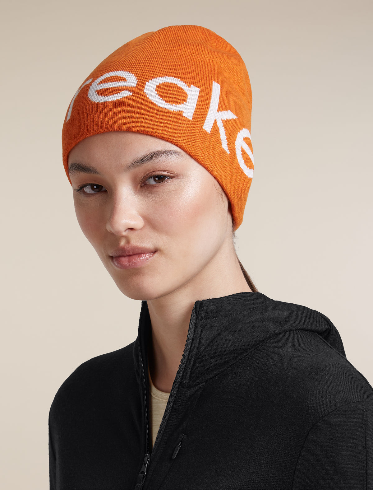 Unisex Merino icebreaker Beanie Spice/Ecru Heather - 7
