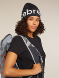 Unisex Merino Icebreaker Beanie Black/Ecru Heather - 6