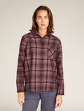 Women's Merino 200 Dawnder Long Sleeve Flannel Shirt Plaid Bittersweet/Deco - 1