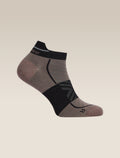 Men's Merino Blend Run+ Ultralight Micro Socks Porcini/Black - 3