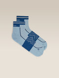 Men's Merino Blend Run+ Ultralight Mini Socks Flint Blue/Atlantis - 1