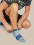 Men's Merino Blend Run+ Ultralight Mini Socks Flint Blue/Atlantis - 5