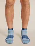 Men's Merino Blend Run+ Ultralight Mini Socks Flint Blue/Atlantis - 2