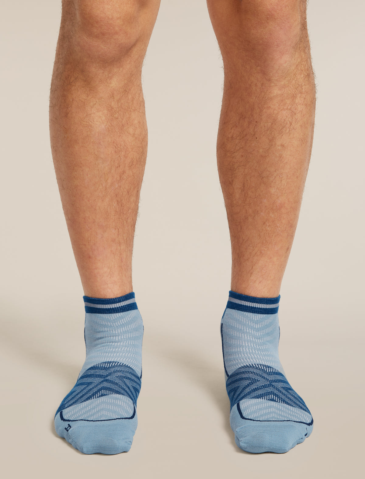 Men's Merino Blend Run+ Ultralight Mini Socks Flint Blue/Atlantis - 2