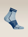 Men's Merino Blend Run+ Ultralight Mini Socks Flint Blue/Atlantis - 3
