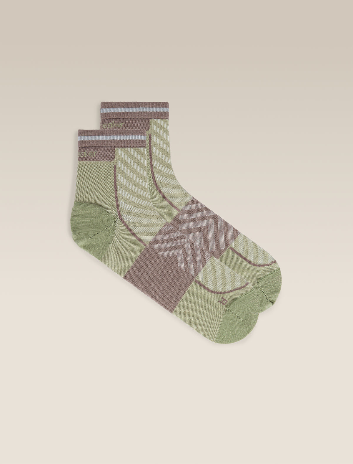 Men's Merino Blend Run+ Ultralight Mini Socks Lichen/Porcini - 1