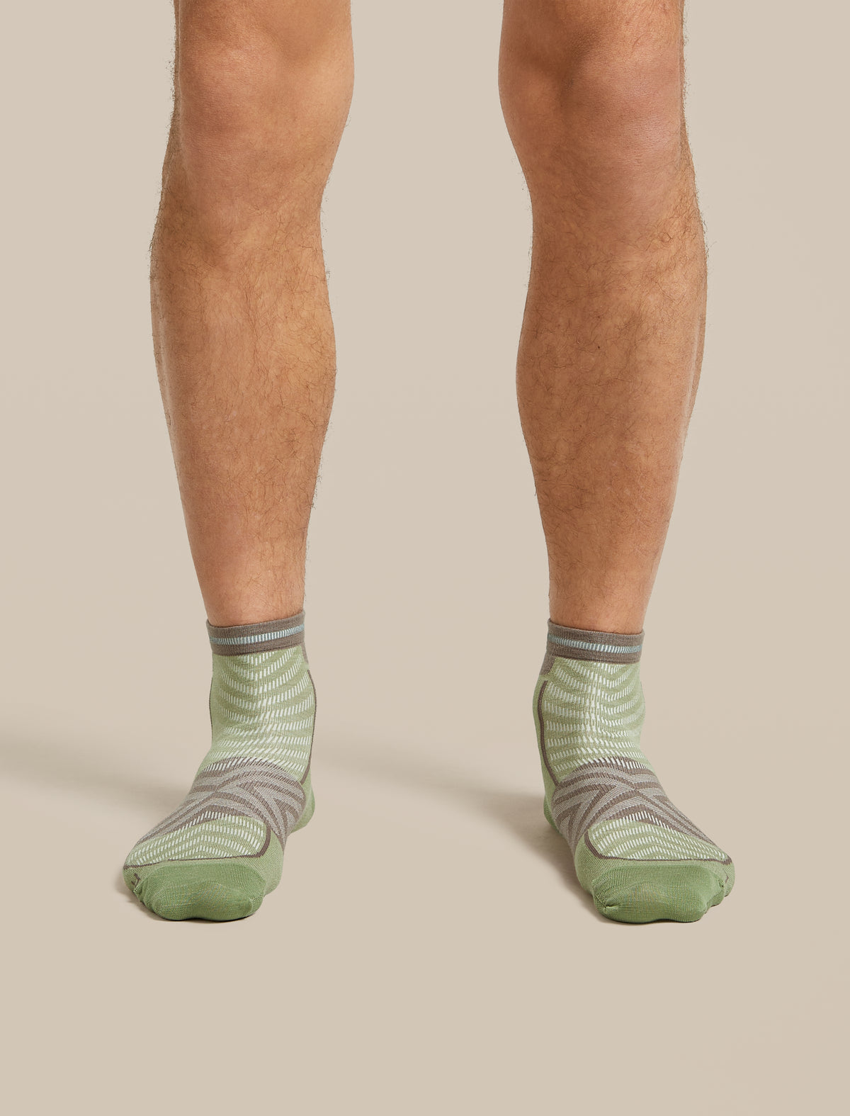Men's Merino Blend Run+ Ultralight Mini Socks Lichen/Porcini - 2
