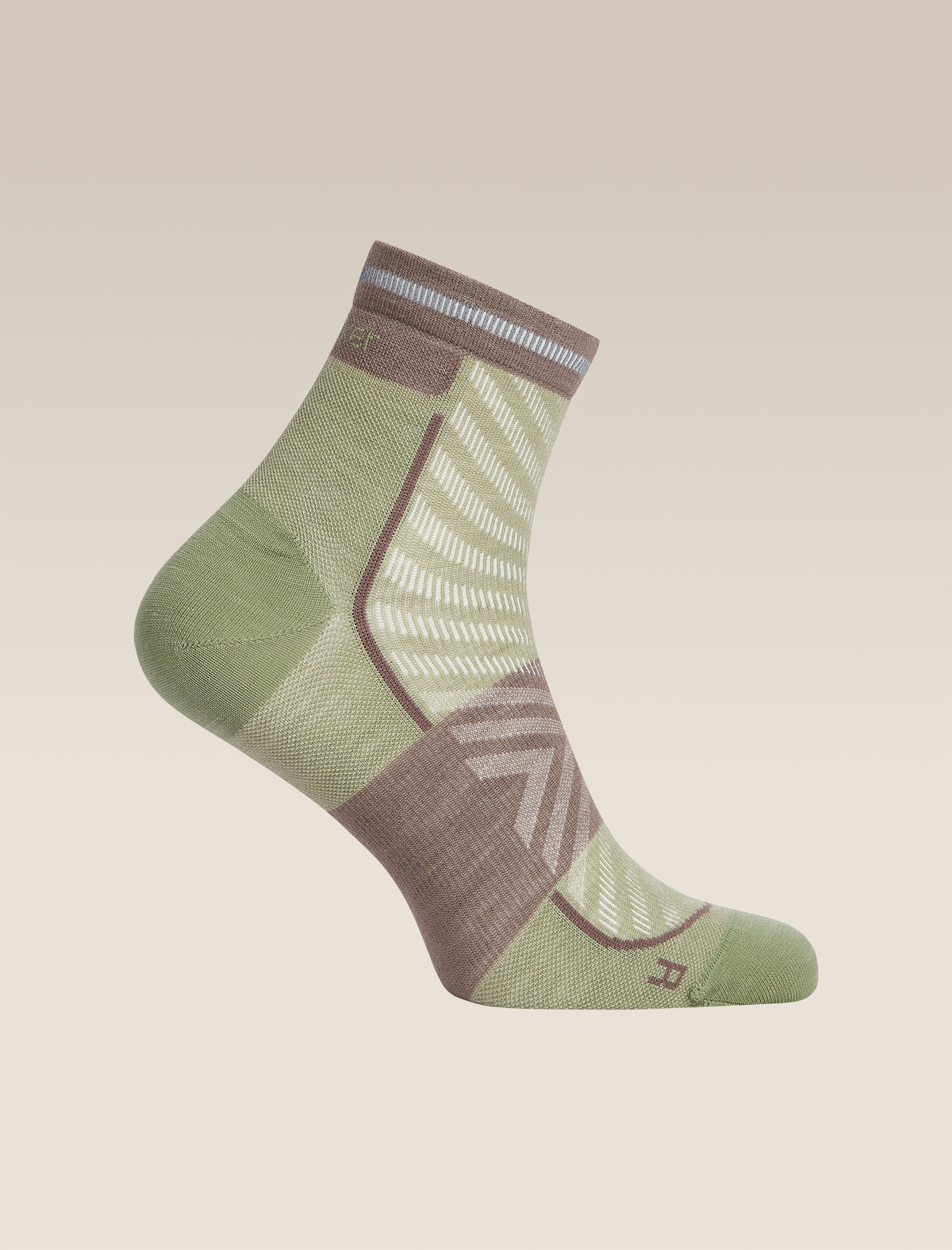 Men's Merino Blend Run+ Ultralight Mini Socks Lichen/Porcini - 3