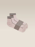 Women's Merino Blend Run+ Ultralight Mini Socks Pink Quartz/Porcini - 1