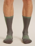 Men's Merino Blend Run+ Ultralight Crew Socks Porcini/Lichen - 3