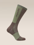 Men's Merino Blend Run+ Ultralight Crew Socks Porcini/Lichen - 5