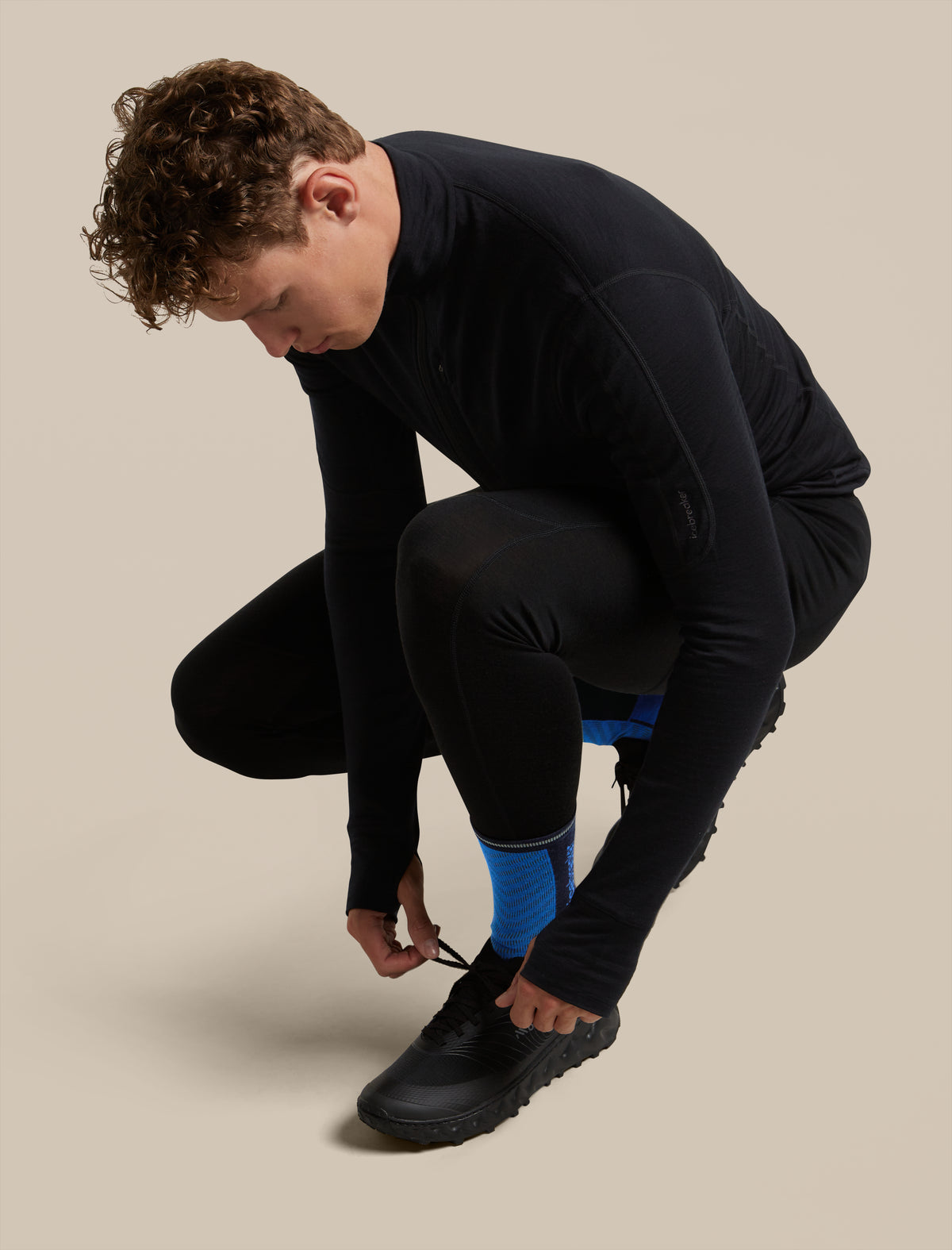 Men's Merino Blend Run+ Ultralight Crew Socks Lazurite/Midnight Navy - 4
