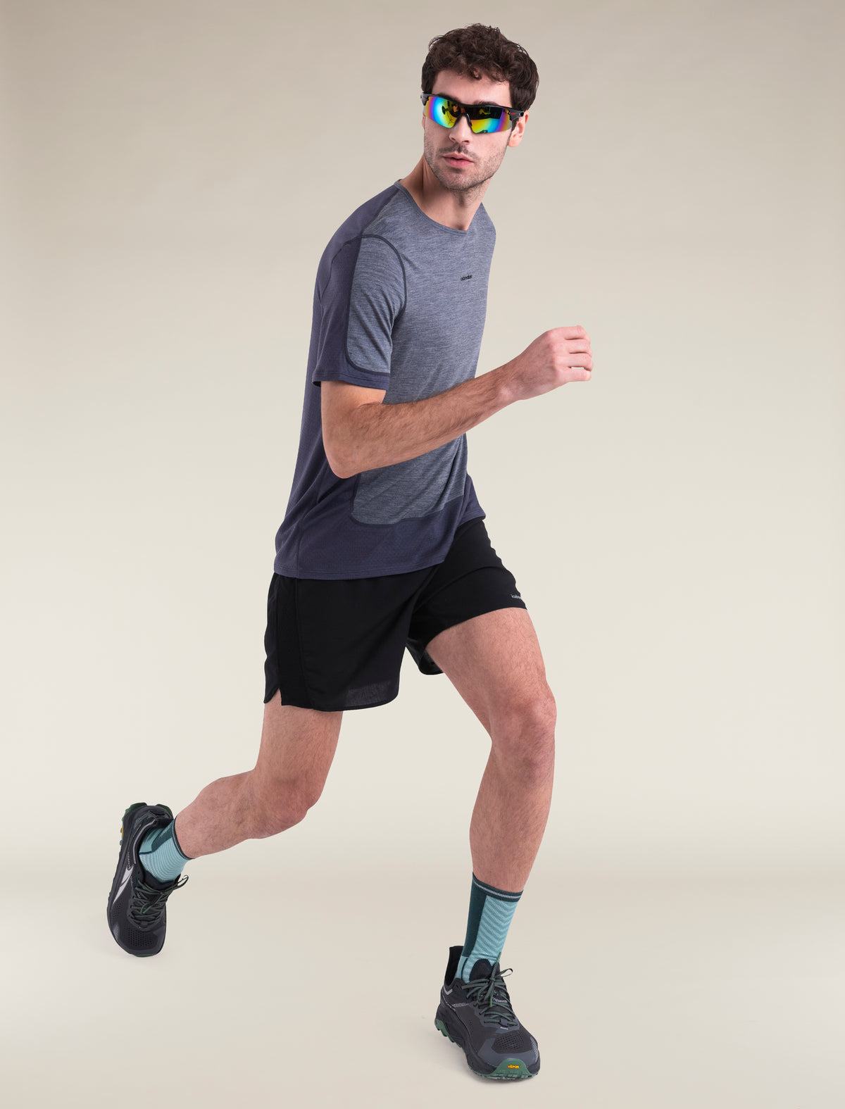 Men's Merino Blend 125 ZoneKnit™ Energy Wind Short Sleeve T-Shirt Graphite/Graphite Heather - 5
