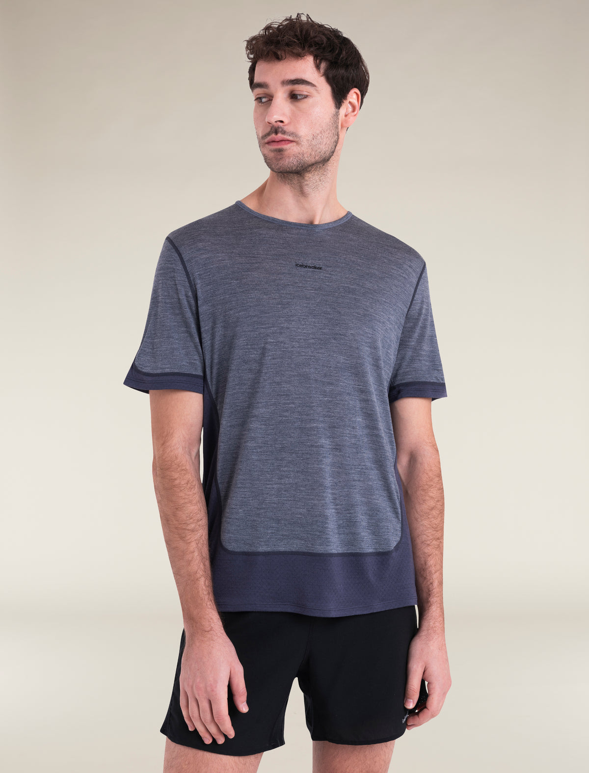 Men's Merino Blend 125 ZoneKnit™ Energy Wind Short Sleeve T-Shirt Graphite/Graphite Heather - 8
