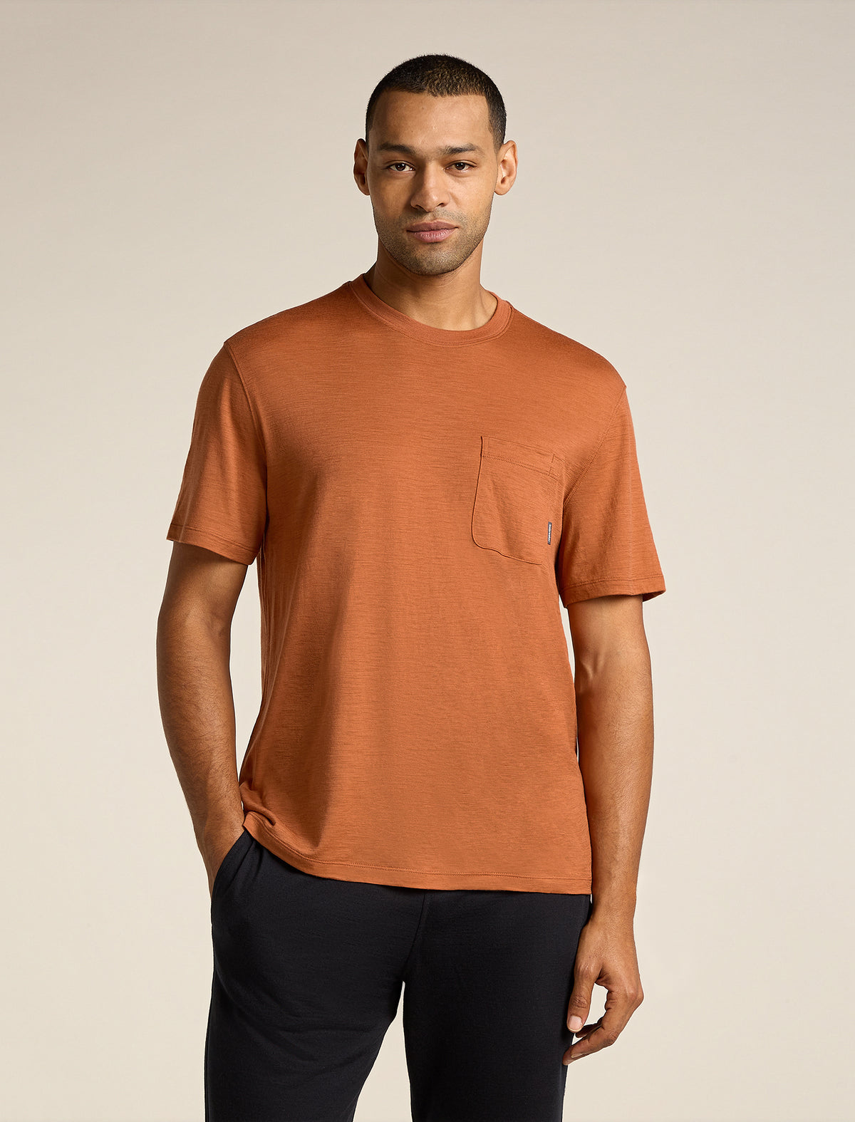 Men's Merino 150 Tech Lite Short Sleeve Relaxed Pocket T-Shirt Dusty clay - 1