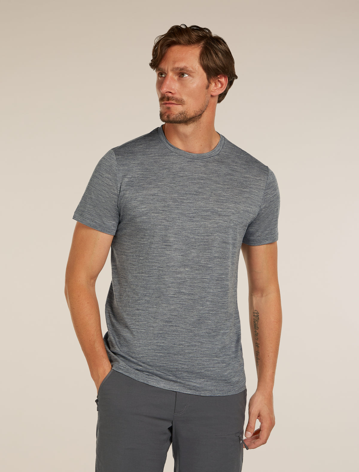 Men's Merino 150 Tech Lite Short Sleeve T-Shirt Gritstone Heather - 1