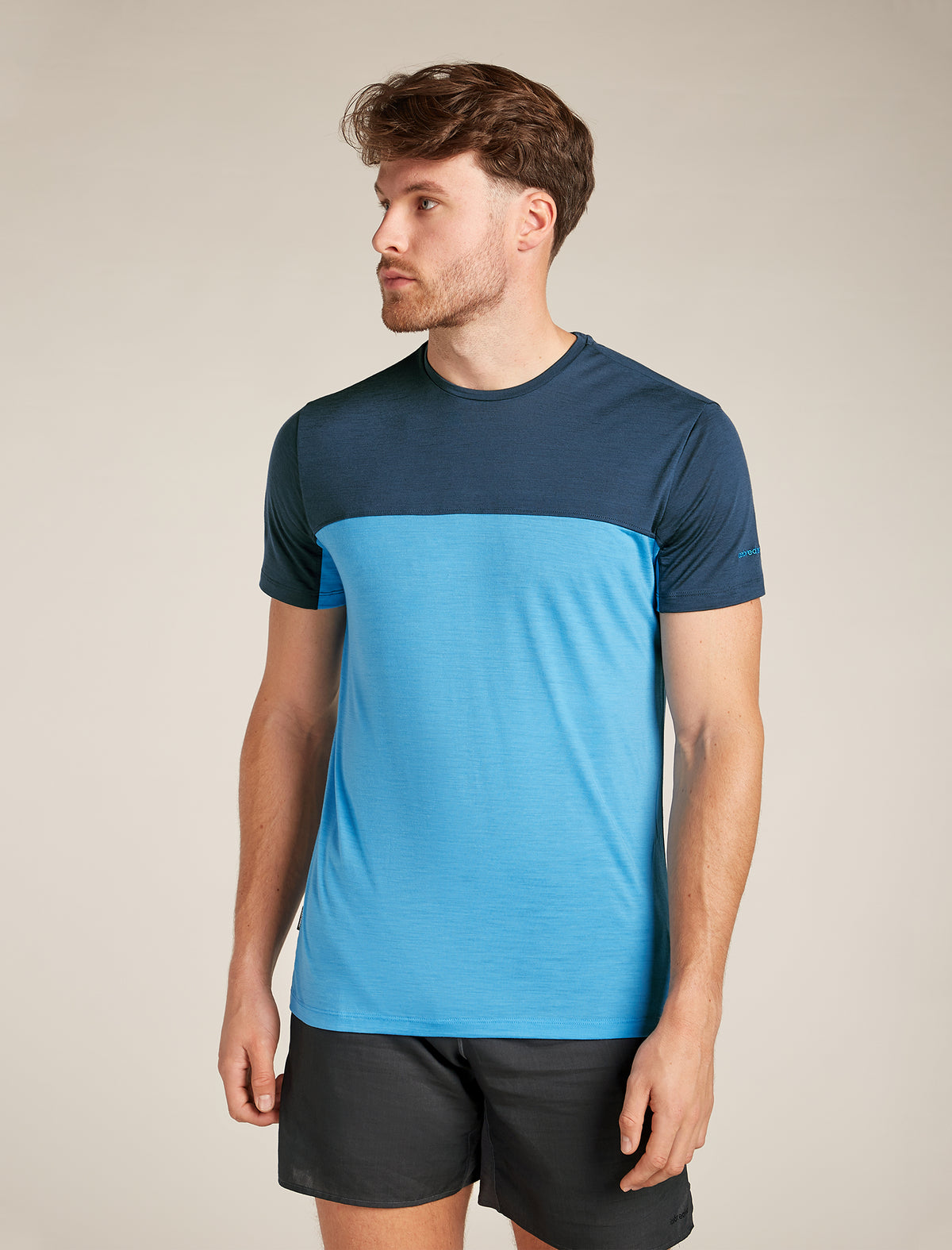 Men's Merino Blend 125 Cool-Lite™ Sphere Short Sleeve T-Shirt Colour Block Arctic/abyss - 1