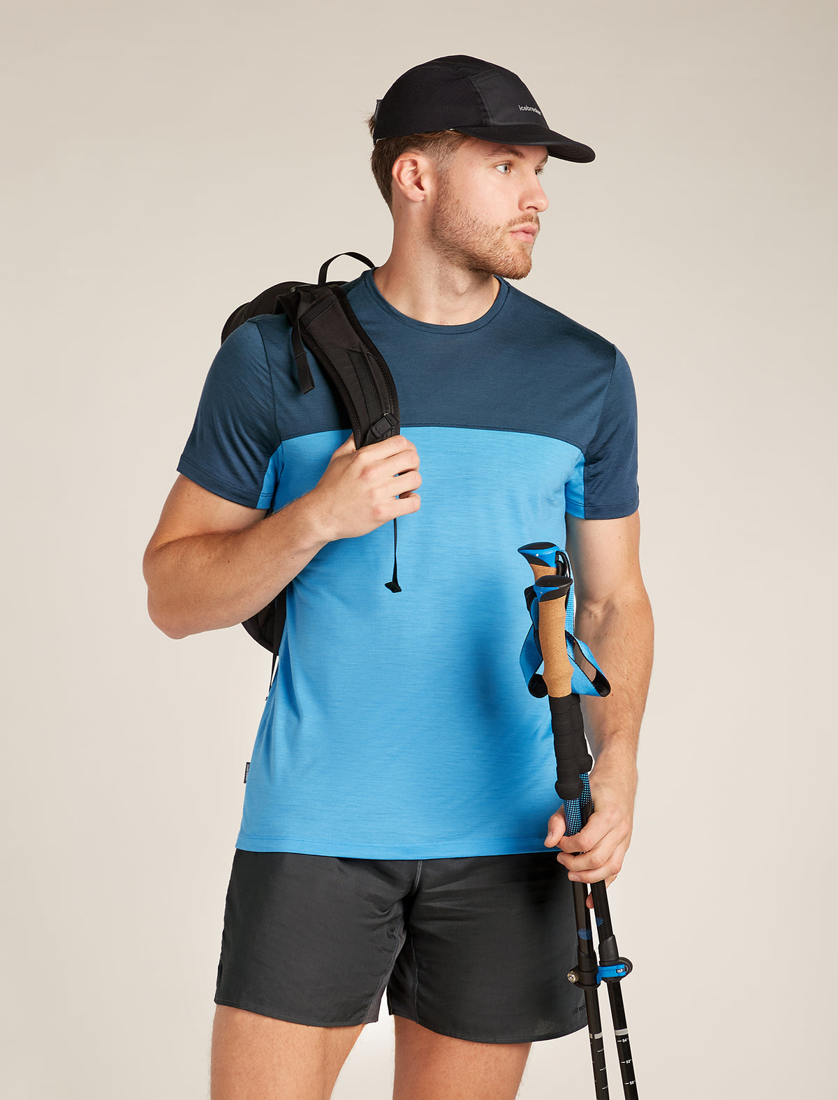 Men's Merino Blend 125 Cool-Lite™ Sphere Short Sleeve T-Shirt Colour Block Arctic/abyss - 4