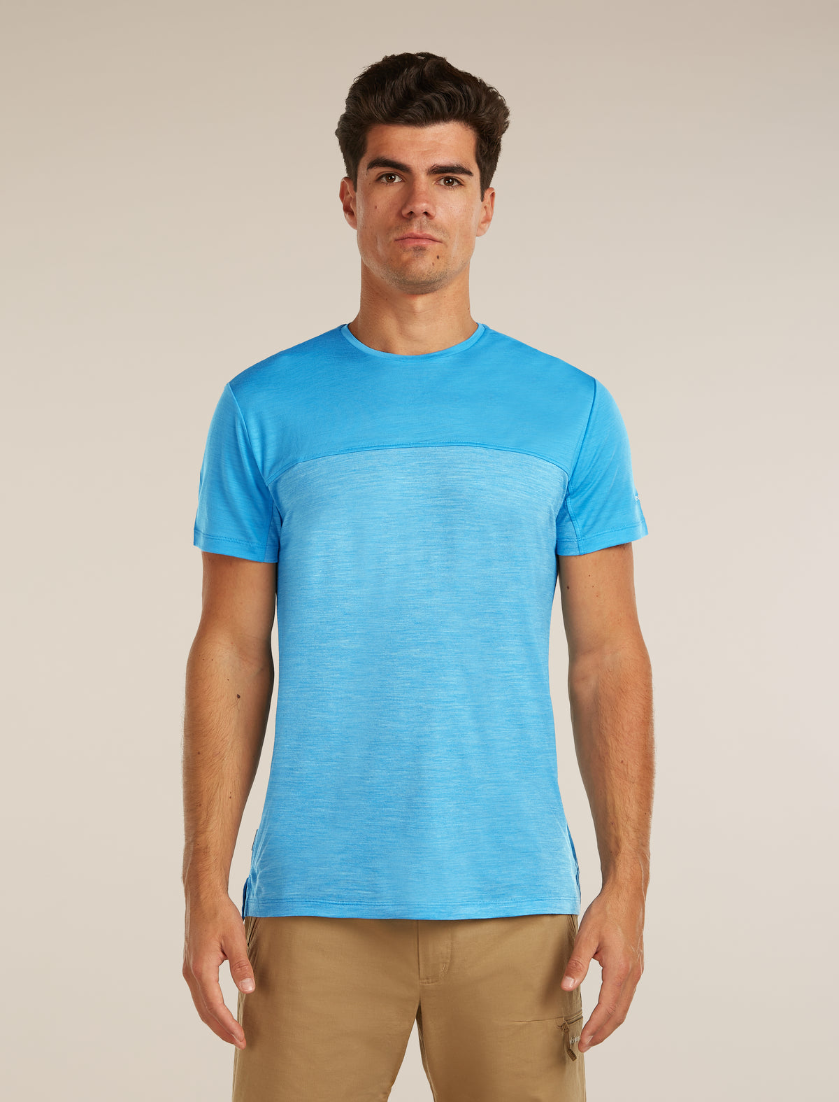 Men's Merino Blend 125 Cool-Lite™ Sphere Short Sleeve Tee Colour Block Arctic Heather/Artic - 1
