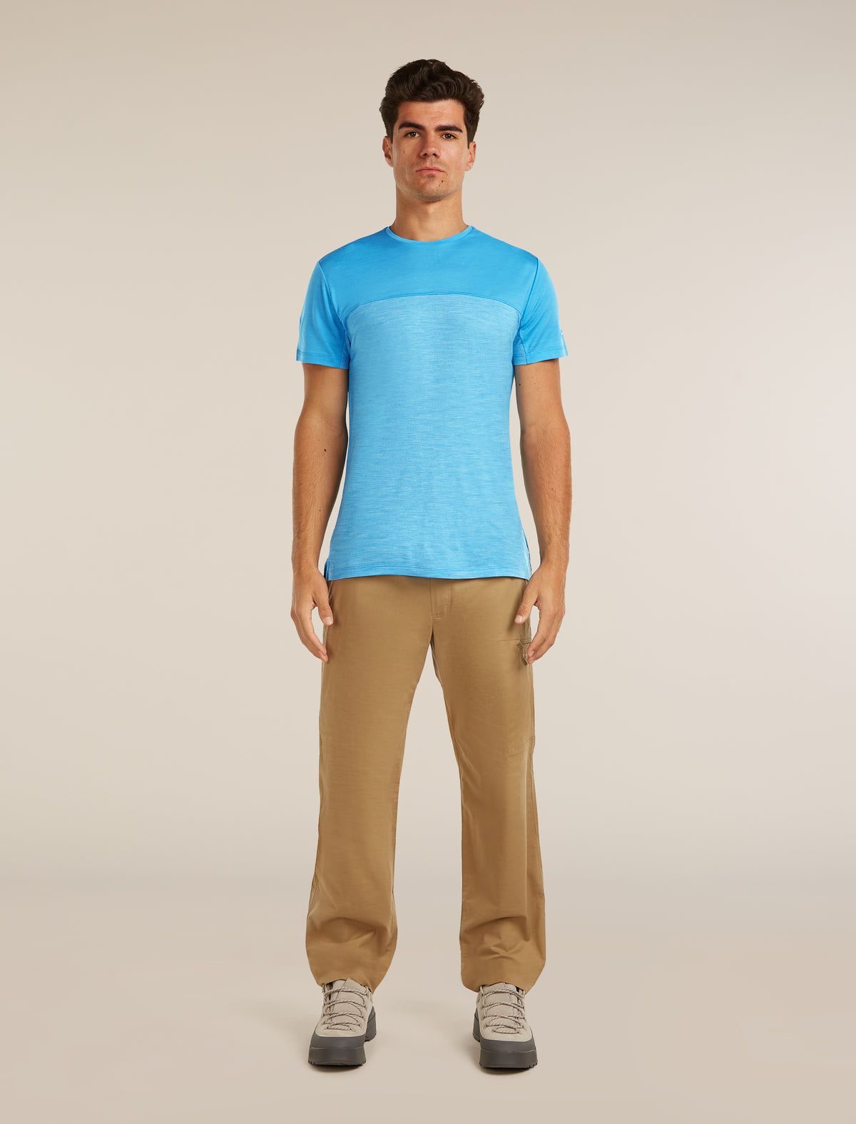 Men's Merino Blend 125 Cool-Lite™ Sphere Short Sleeve Tee Colour Block Arctic Heather/Artic - 3