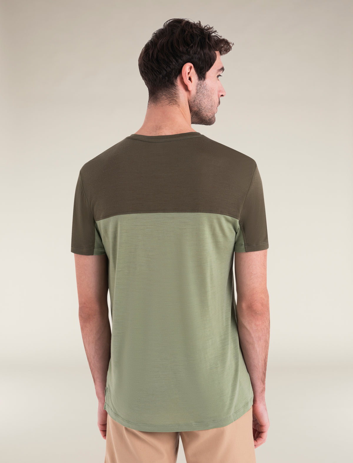 Men's Merino Blend 125 Cool-Lite™ Sphere Short Sleeve T-Shirt Colour Block Lichen/Loden - 2