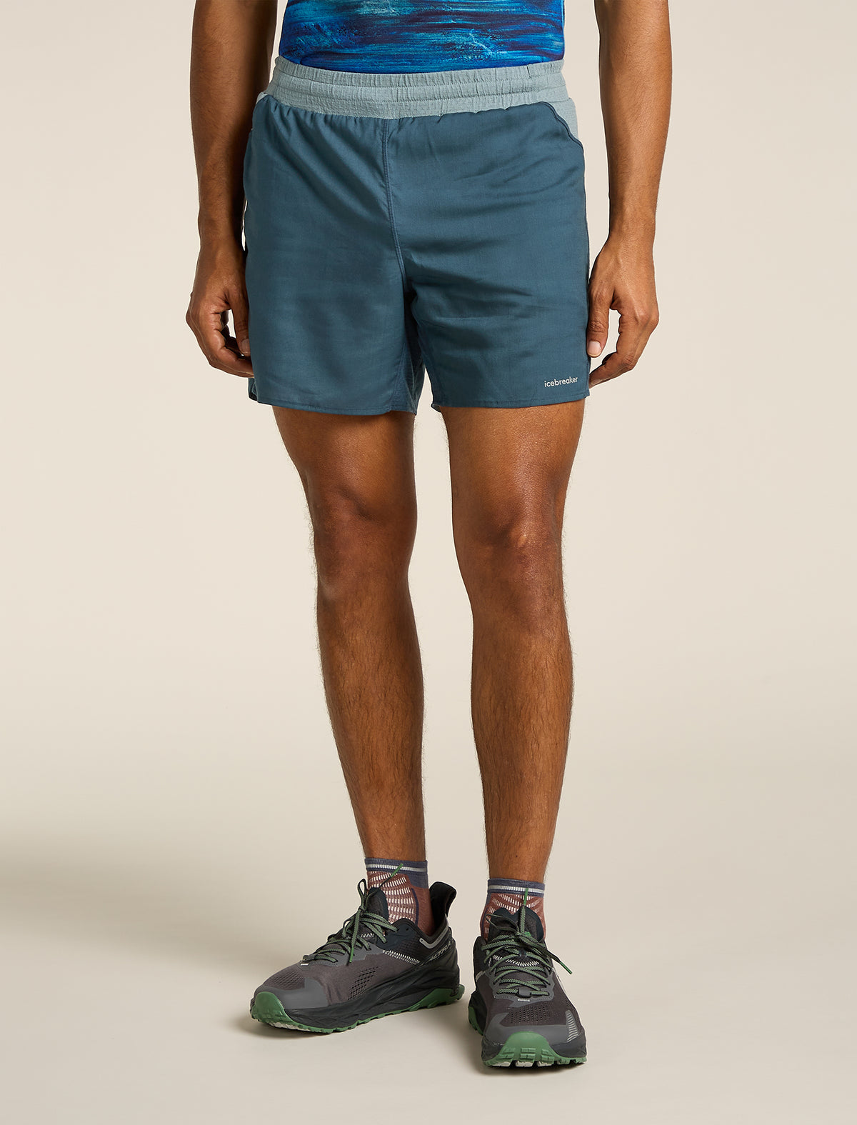 Men's Merino Blend 125 ZoneKnit™ Speed 6" Shorts Abyss/blue ash - 1