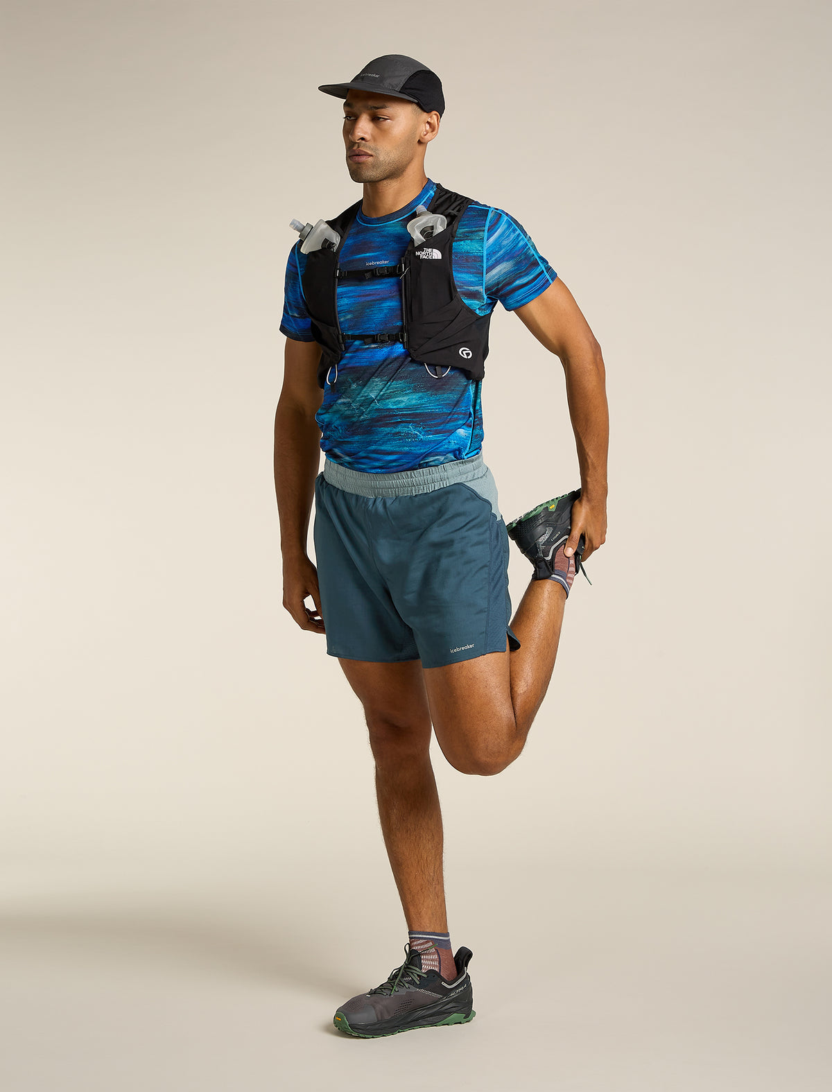Men's Merino Blend 125 ZoneKnit™ Speed 6" Shorts Abyss/blue ash - 4