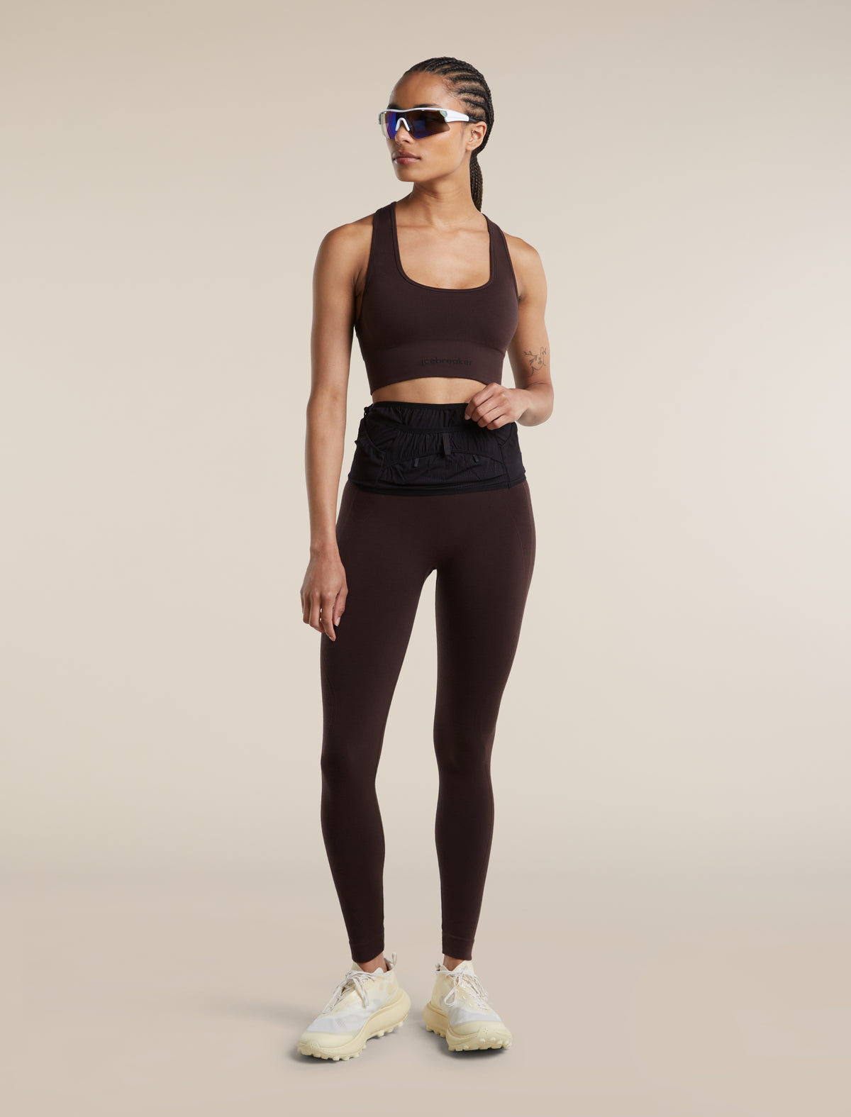 Women's Merino Blend 260 Zoneknit™ Seamless 25" Tights Bittersweet - 4