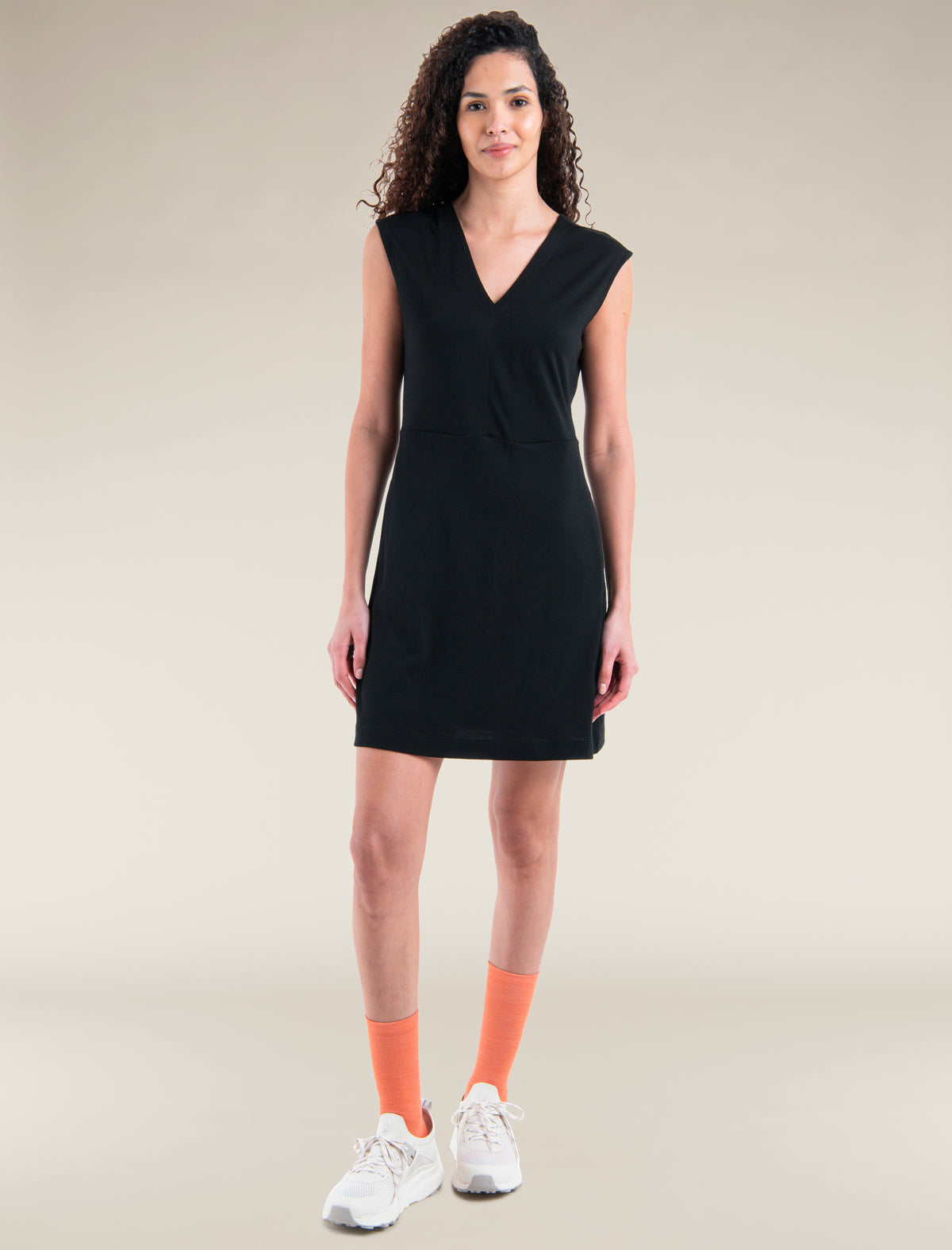 Robe sans manches à encolure en V 200 Granary en mérinos Women's  - 3