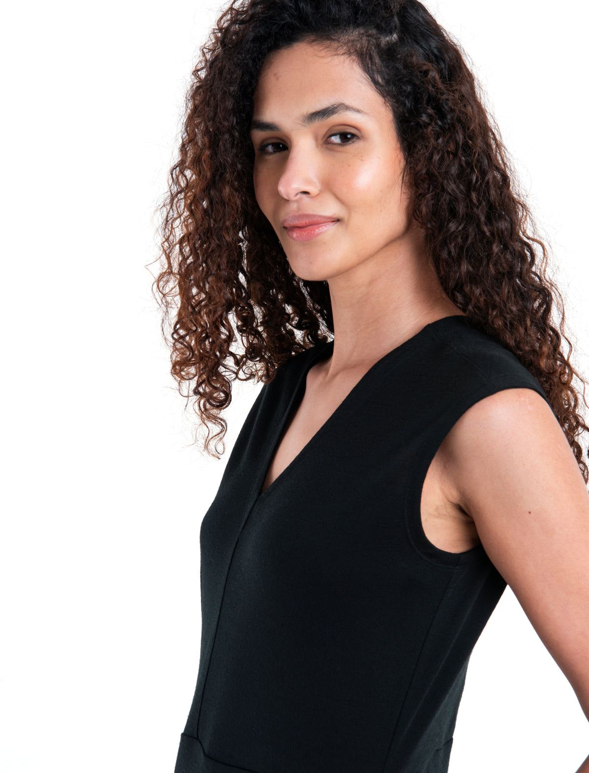 Robe sans manches à encolure en V 200 Granary en mérinos Women's  - 7