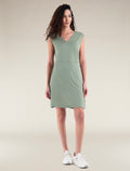 Women's Merino 200 Granary Sleeveless V Neck Dress Oil/Black/Silver - 1