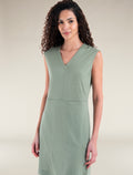 Women's Merino 200 Granary Sleeveless V Neck Dress Oil/Black/Silver - 3