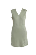 Women's Merino 200 Granary Sleeveless V Neck Dress Oil/Black/Silver - 8