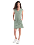 Women's Merino 200 Granary Sleeveless V Neck Dress Oil/Black/Silver - 4