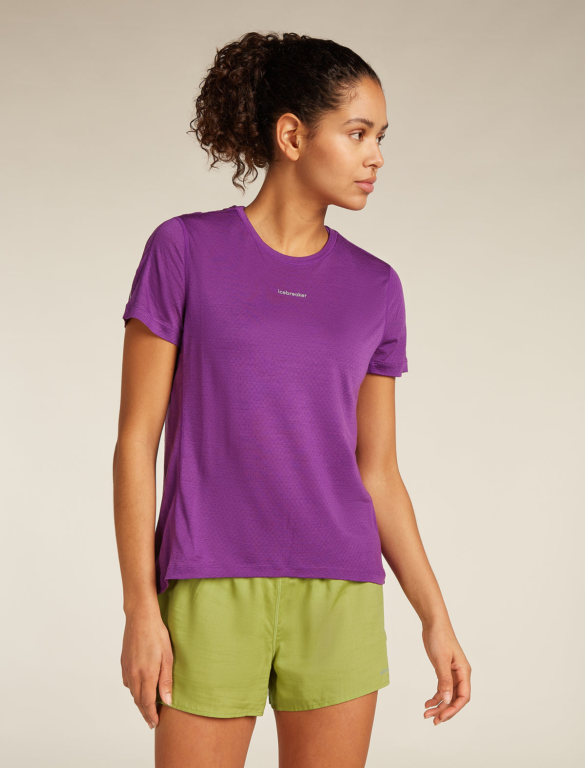 Women's Merino Blend 125 Cool-Lite™ Speed Short Sleeve Slit Back T-Shirt Passion - 1