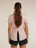 Women's Merino Blend 125 Cool-Lite™ Speed Short Sleeve Slit Back Tee Pink quartz - 3