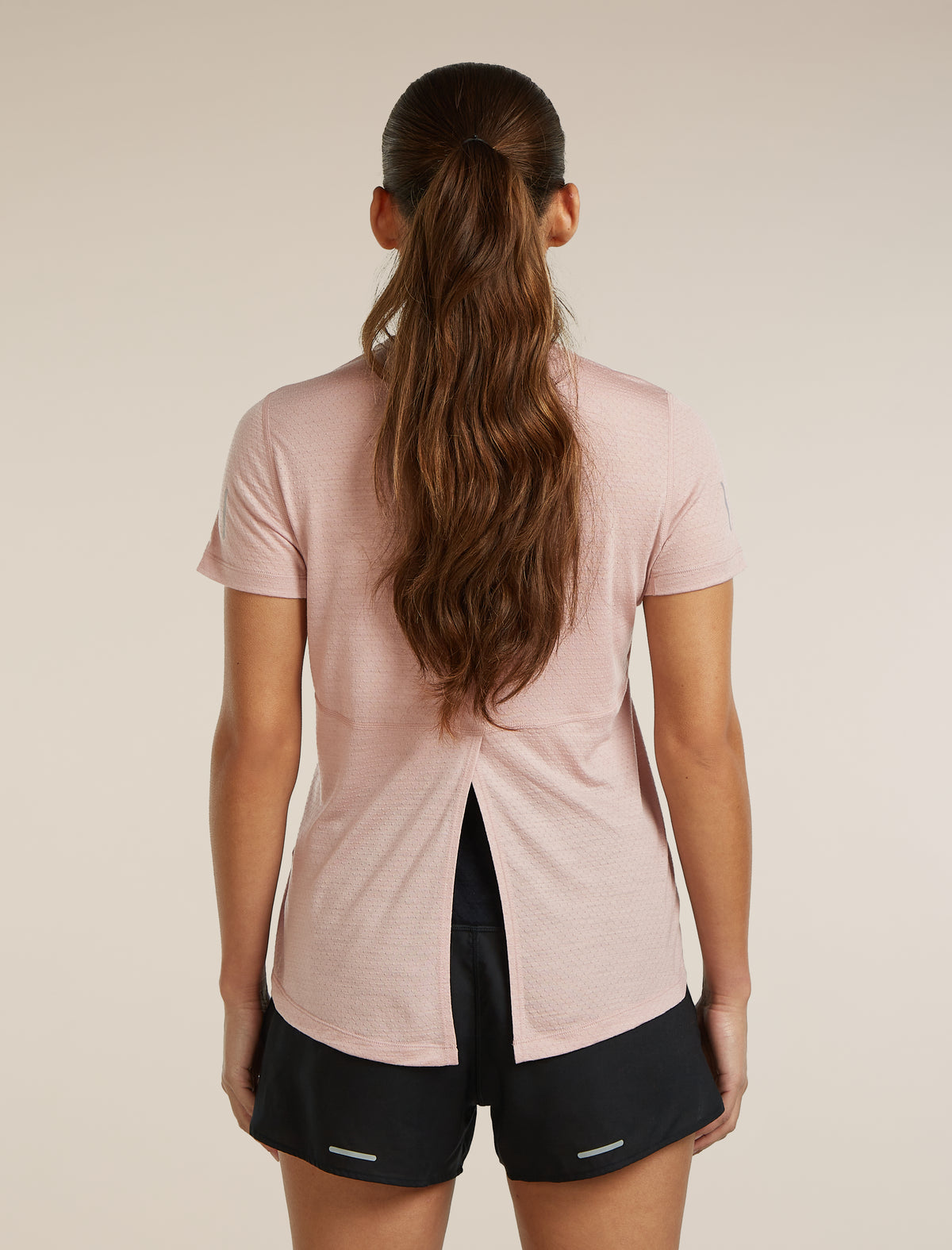 Women's Merino Blend 125 Cool-Lite™ Speed Short Sleeve Slit Back Tee Pink quartz - 2