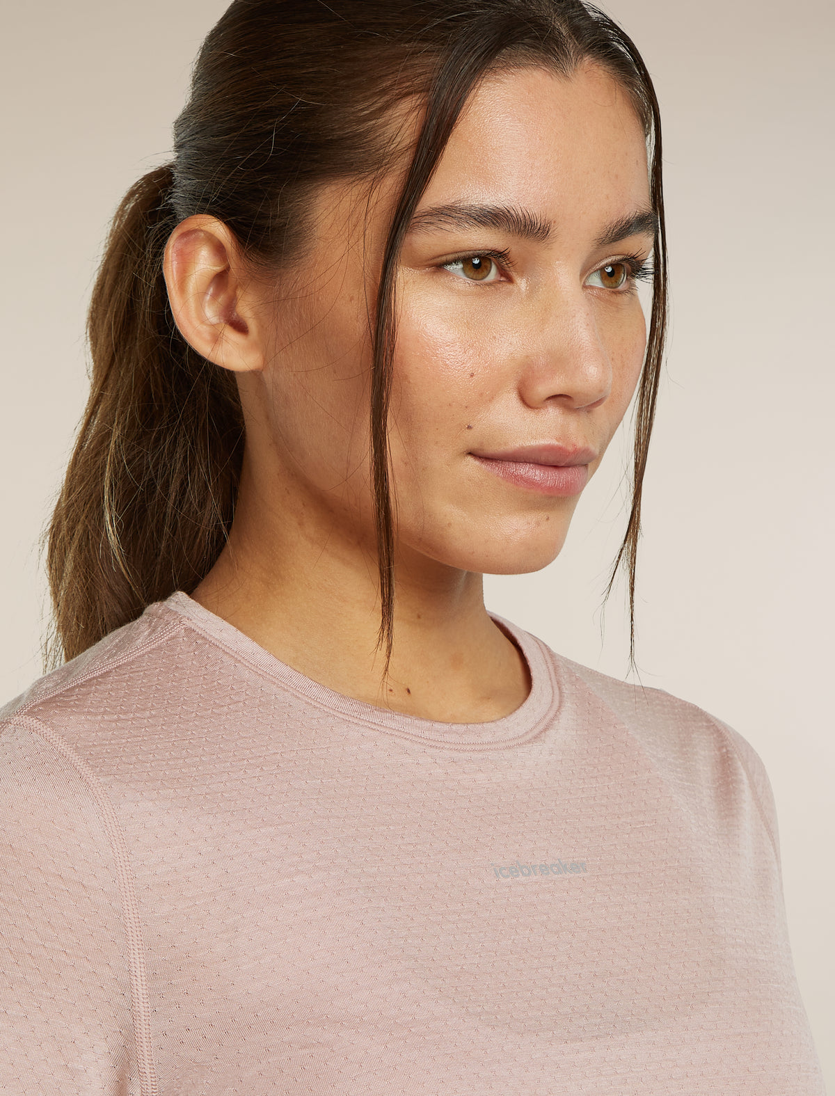 Women's Merino Blend 125 Cool-Lite™ Speed Short Sleeve Slit Back Tee Pink quartz - 7