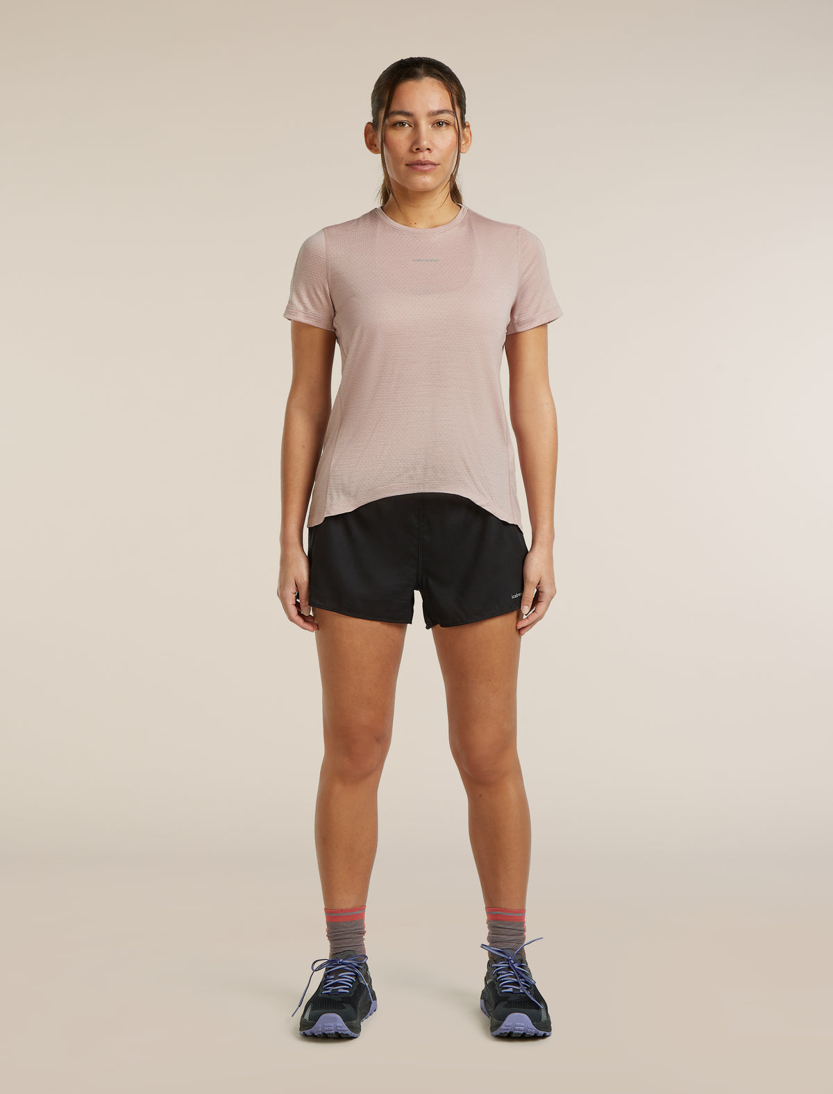 Women's Merino Blend 125 Cool-Lite™ Speed Short Sleeve Slit Back Tee Pink quartz - 3