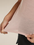Women's Merino Blend 125 Cool-Lite™ Speed Short Sleeve Slit Back Tee Pink quartz - 7