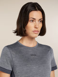 Women's Merino Blend 125 ZoneKnit™ Energy Wind Short Sleeve T-Shirt Graphite/Graphite Heather - 6