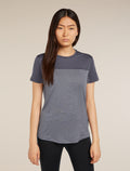 Women's Merino Blend 125 Cool-Lite™ Sphere Short Sleeve T-Shirt Colour Block Graphite Heather/Graphite - 1