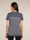 Women's Merino Blend 125 Cool-Lite™ Sphere Short Sleeve T-Shirt Colour Block Graphite Heather/Graphite - 2
