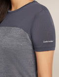 Women's Merino Blend 125 Cool-Lite™ Sphere Short Sleeve T-Shirt Colour Block Graphite Heather/Graphite - 7