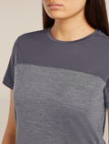 Women's Merino Blend 125 Cool-Lite™ Sphere Short Sleeve T-Shirt Colour Block Graphite Heather/Graphite - 8