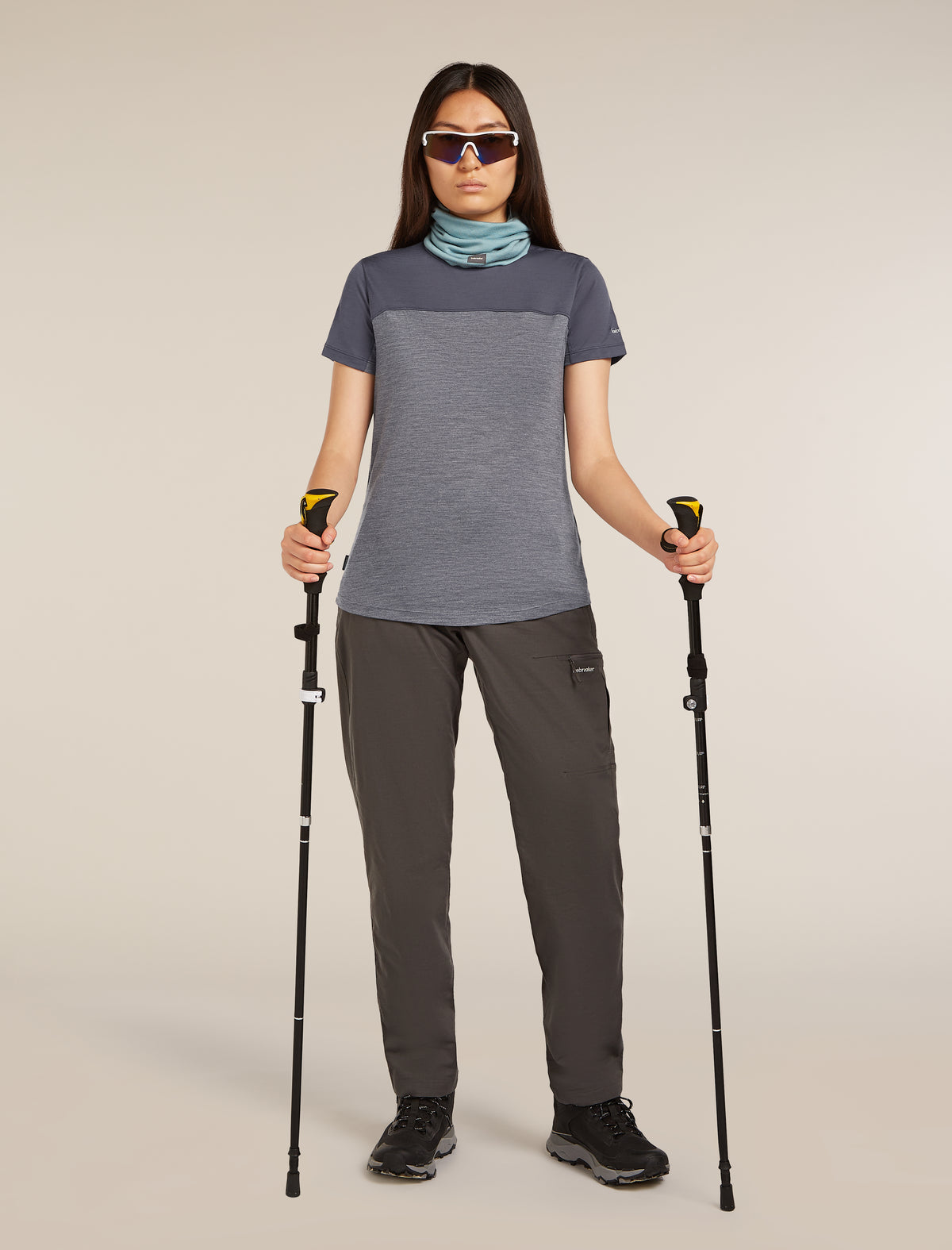 Women's Merino Blend 125 Cool-Lite™ Sphere Short Sleeve T-Shirt Colour Block Graphite Heather/Graphite - 4