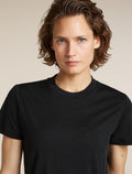 icebreaker Women's Merino 150 Tech Lite Short Sleeve Crop T-Shirt Black WOMEN - 6